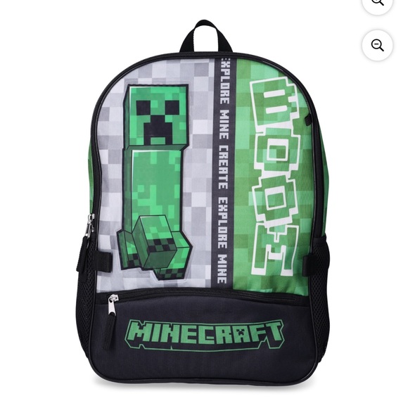 NWT Minecraft Backpack, lunch bag and key chain Set - Picture 7 of 7